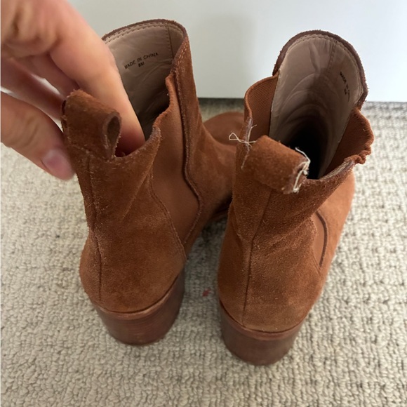 Banana Republic  Brown Suede Block Heel Chelsea Boot - Picture 6 of 8